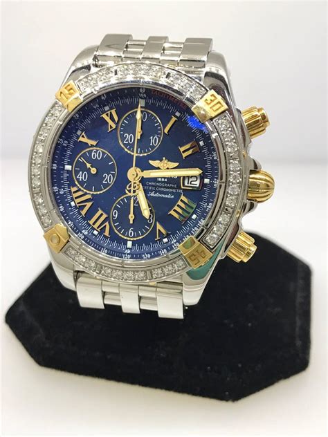 breitling two tone diamond|breitling two tone chronometre automatic.